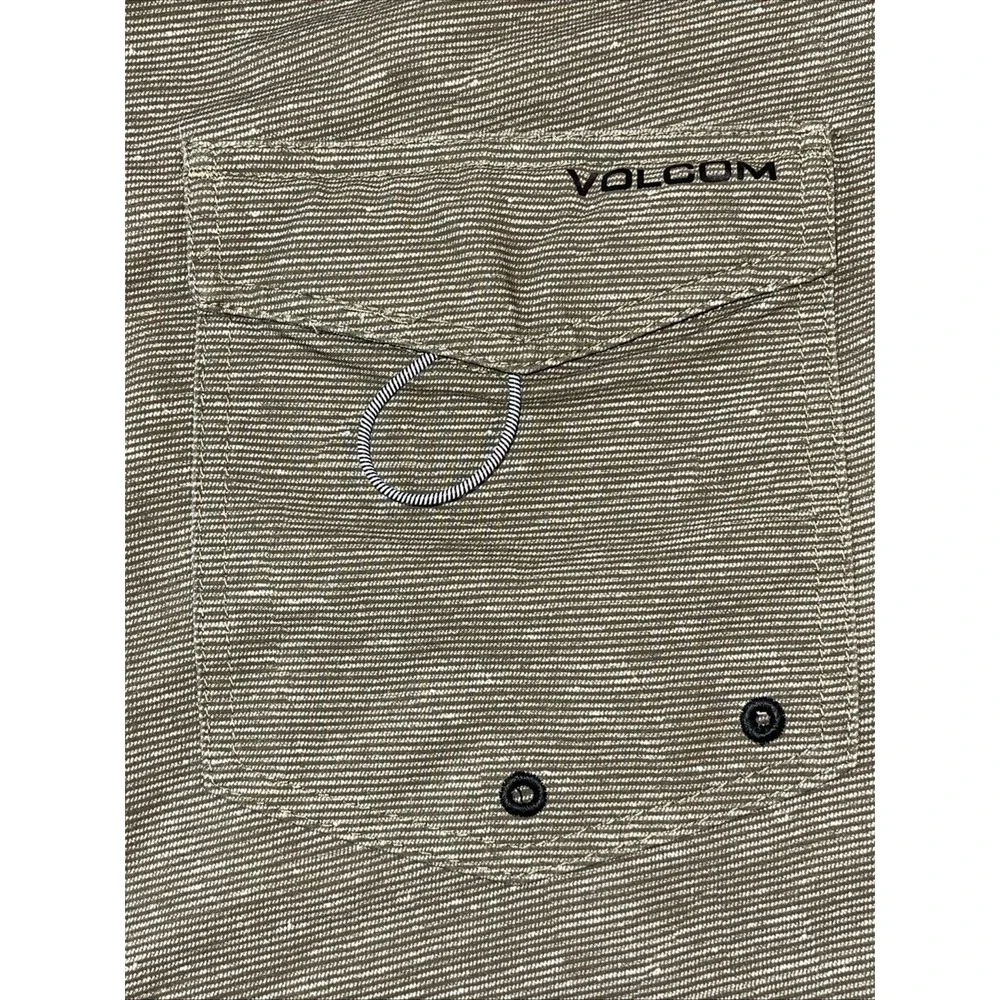 Volcom Swim Trunks Men 32 Green Stripes